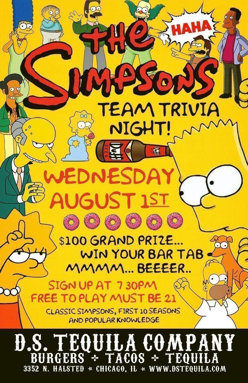 Classic Simpsons Trivia D S Tequila Co 