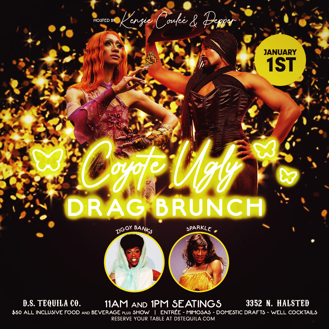 Coyote Ugly Sunday Brunch NYD Edition ⋆ D.S. Tequila Co.